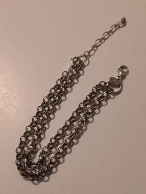 Origami Owl 9 Inch Silver Souvle-Row Chain Bracelet - Silver